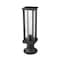 Z-Lite Glenwood 1 Light Outdoor Pier Mounted Fixture, Black & Clear 586PHMR-553PM-BK - alternate 2